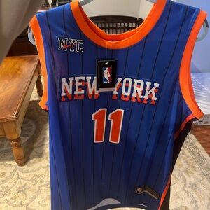 Nike Blue and Orange New York Basketball Jersey